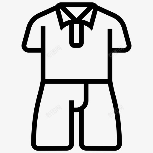 衣服马球衫衬衫图标svg_新图网 https://ixintu.com 球衫 短裤 缝纫 衣服 衬衫 马球衫