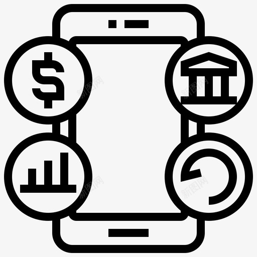 包含分析财务图标svg_新图网 https://ixintu.com fintechelementline1 分析 包含 报表 菜单 财务