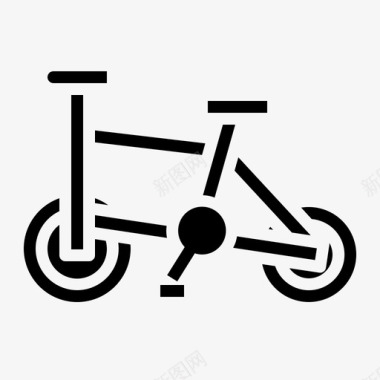 自行车运动时尚纯色图标图标