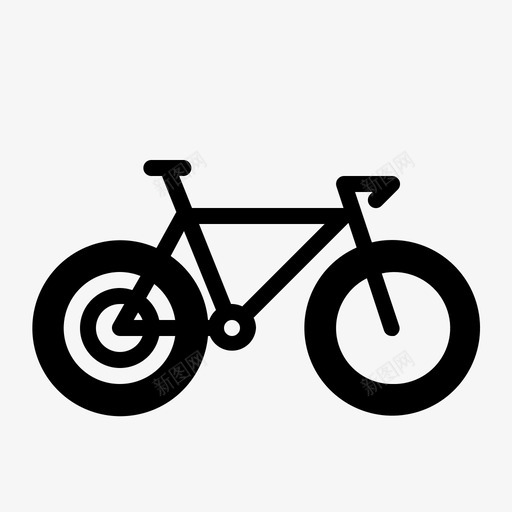 公路自行车比赛运动图标svg_新图网 https://ixintu.com 交通 公路 比赛 自行车 轮廓 运动