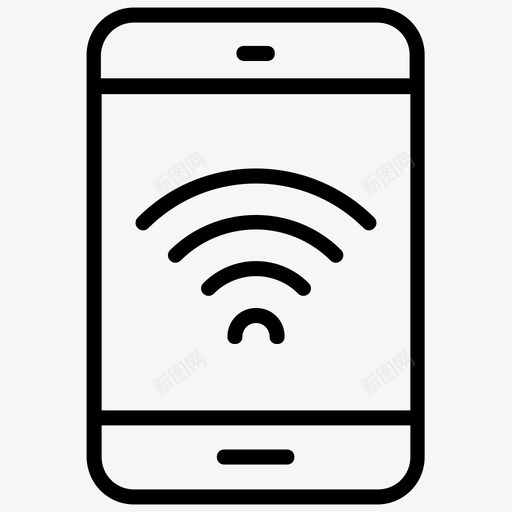 wifi技术手机创新技术图标svg_新图网 https://ixintu.com wifi技术 互联网技术 互联网连接 创新技术 创新技术图标 手机 无线技术