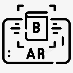 现实教育素材增强现实教育技术3线性图标高清图片