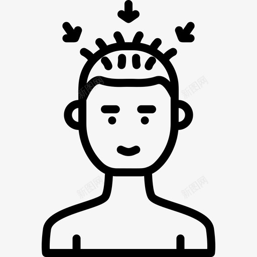 毛发移植整形手术42直系图标svg_新图网 https://ixintu.com 手术 整形 毛发 直系 移植