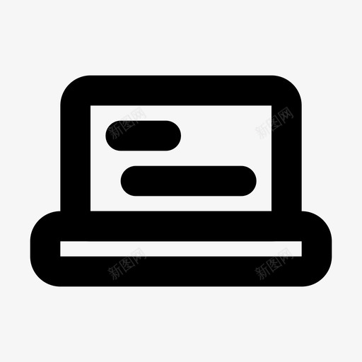 笔记本电脑商务电脑图标svg_新图网 https://ixintu.com 商务 商务和管理条线 电脑 笔记本电脑 管理 财务