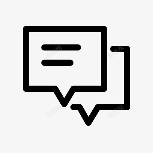 聊天通讯对话图标svg_新图网 https://ixintu.com 多媒体 对话 聊天 语音泡泡 通讯