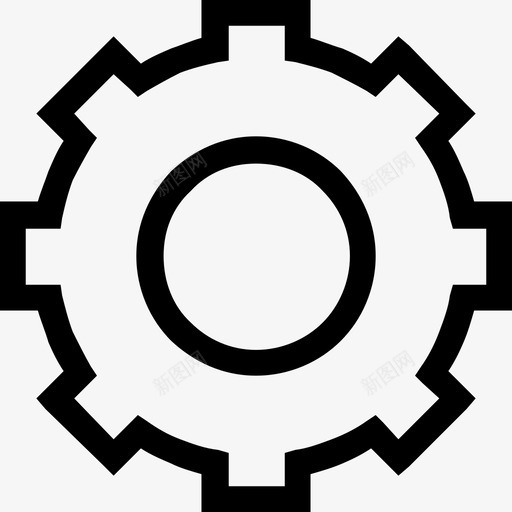 齿轮自动可选图标svg_新图网 https://ixintu.com 可选 实心 自动 设置 齿轮