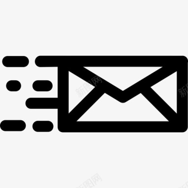 电子邮件数字服务17线性图标图标