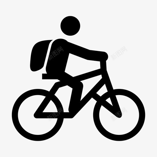 骑自行车健身健康图标svg_新图网 https://ixintu.com 体育活动 健康 健身 生活方式 骑自行车 骑行