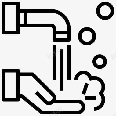 洗手手和手势保健和医疗图标图标