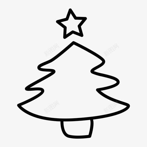 圣诞树假日松树图标svg_新图网 https://ixintu.com 假日 冬天 圣诞树 松树
