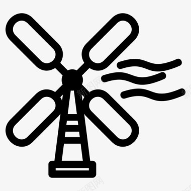 风车农场农民图标图标