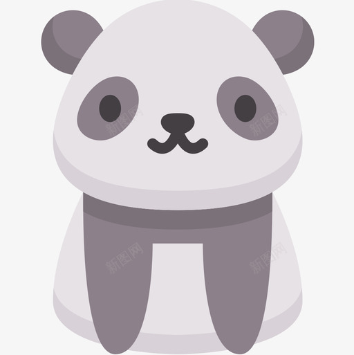 熊猫熊动物54扁平图标svg_新图网 https://ixintu.com 动物 扁平 熊猫熊 猫熊