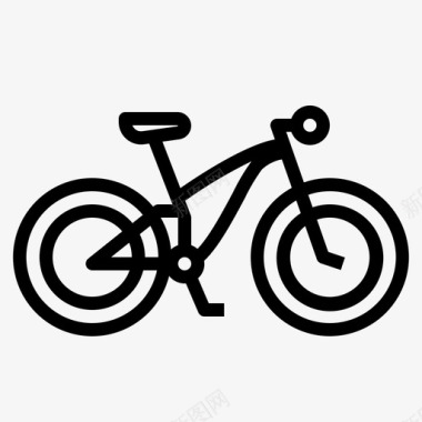 山地自行车25直线型图标图标