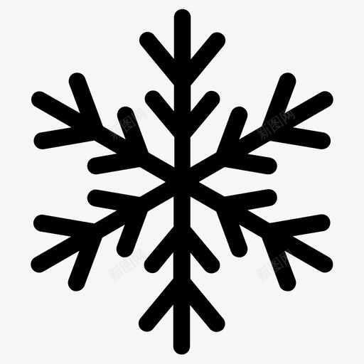 雪花气候寒冷图标svg_新图网 https://ixintu.com 冬天 寒冷 气候 雪花