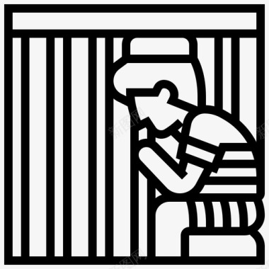 囚犯法律与司法40岁直系图标图标