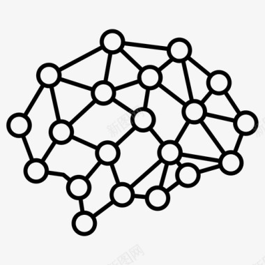 大脑电路技术图标图标