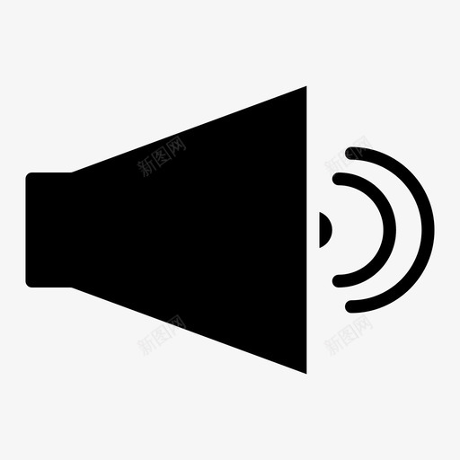 声音响亮扬声器图标svg_新图网 https://ixintu.com 响亮 声音 字形 工作 扬声器 音量