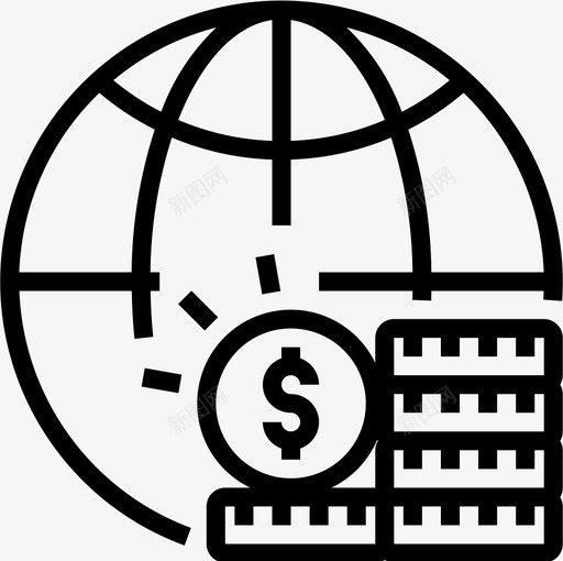 全球商业概念3线性图标svg_新图网 https://ixintu.com 全球 商业 概念 线性