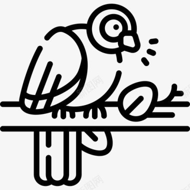 鸟类弹簧58直线型图标图标