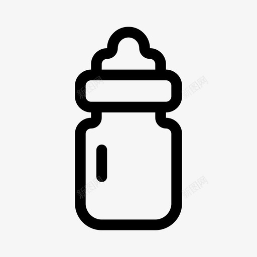 婴儿奶婴儿奶瓶饮料图标svg_新图网 https://ixintu.com 厨房用品 奶瓶 婴儿 饮料
