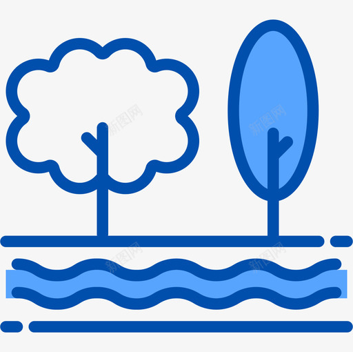 森林自然90蓝色图标svg_新图网 https://ixintu.com 森林 自然90 蓝色
