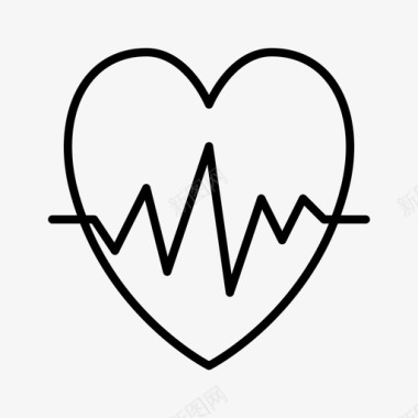 心电图心脏脉搏图标图标