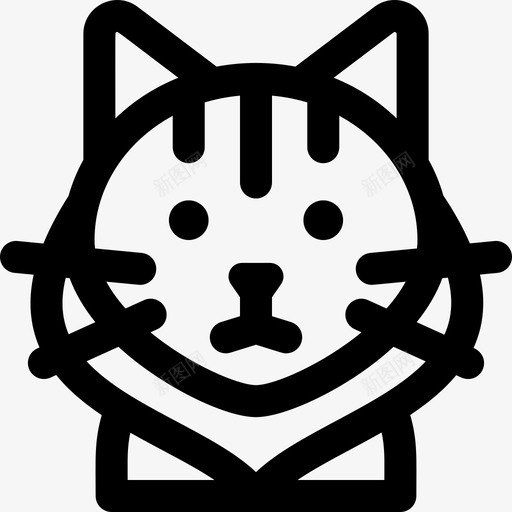 缅因州库恩猫猫品种5直系图标svg_新图网 https://ixintu.com 猫品种5 直系 缅因州库恩猫