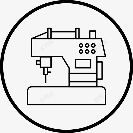 缝纫机电动电动缝纫机图标svg_新图网 https://ixintu.com 图标 电动 线图 缝纫机 裁缝机