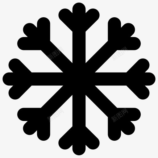 雪预报雪花图标svg_新图网 https://ixintu.com 冬天 天气 梨厚 雪花 预报