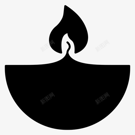 蜡烛装饰排灯节图标svg_新图网 https://ixintu.com 标志 火焰 灯节 蜡烛 装饰