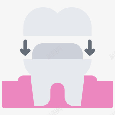 牙冠牙医55扁平图标图标