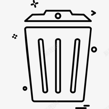 用户界面垃圾箱图标图标