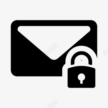 安全邮件电子邮件受保护图标图标