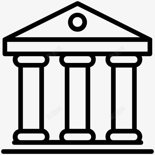 银行建筑银行大楼图标svg_新图网 https://ixintu.com 建筑 金融机构 金融科技元素行图标 银行 银行大楼