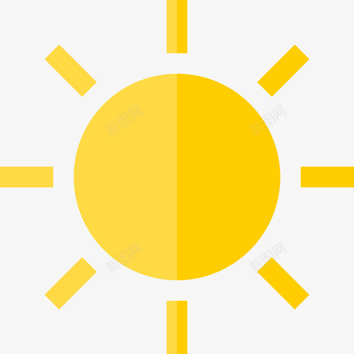 太阳95年夏季平坦图标svg_新图网 https://ixintu.com 95年 夏季 太阳 平坦