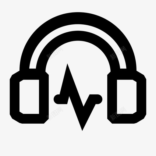 耳机音乐无线图标svg_新图网 https://ixintu.com 平板 无线 耳机 音乐