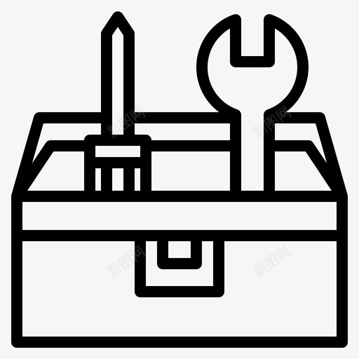 工具箱子设备图标svg_新图网 https://ixintu.com 工作 工具 箱子 设备