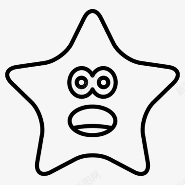 星星惊奇表情图标图标