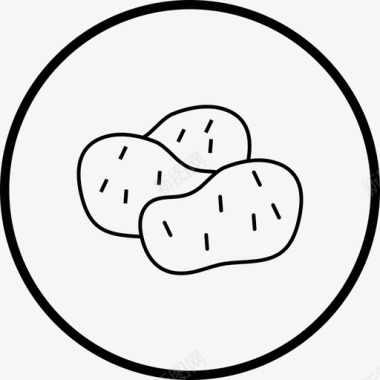 土豆食物法式图标图标