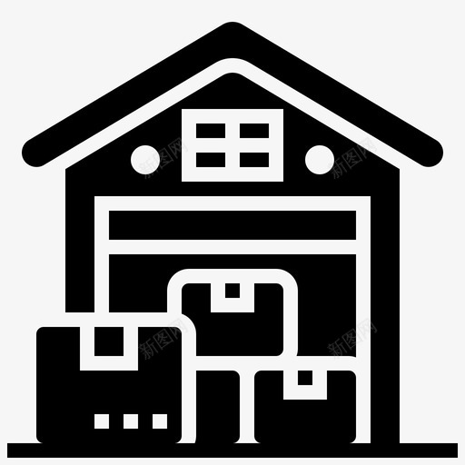 仓库产品库存图标svg_新图网 https://ixintu.com glyph1 产品 仓库 位置 供应 存储 市场 库存 联机