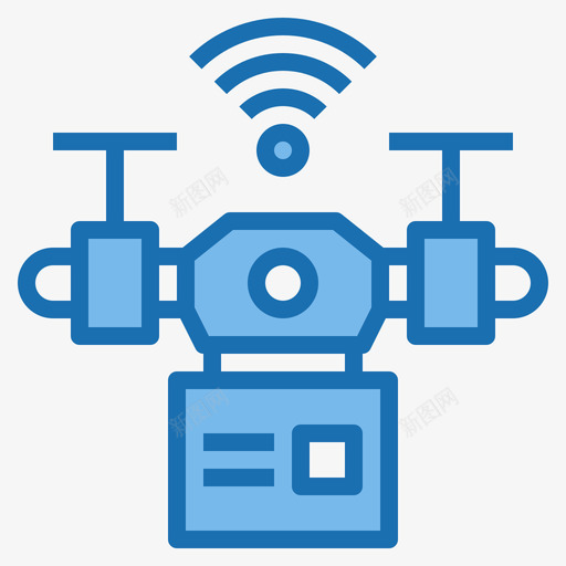 无人机无人机26蓝色图标svg_新图网 https://ixintu.com 无人机 蓝色