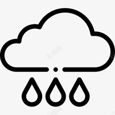 下雨天气214线性图标图标