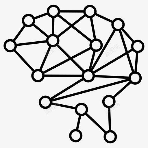 电路人工智能大脑图标svg_新图网 https://ixintu.com 人工智能 人工智能常规线路集154 大脑 电路
