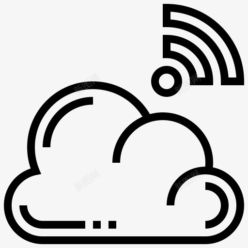 云wifi互联网网络图标svg_新图网 https://ixintu.com wifi 互联网 在线 存储 网络 远程 通信