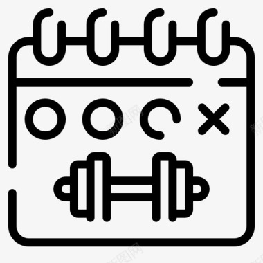 日历健康19线性图标图标
