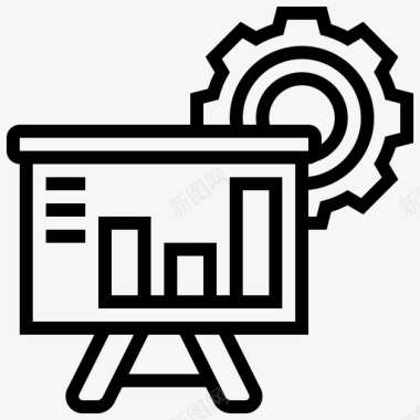 演示业务分析12线性图标图标