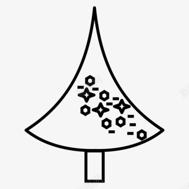 树庆祝圣诞节图标图标