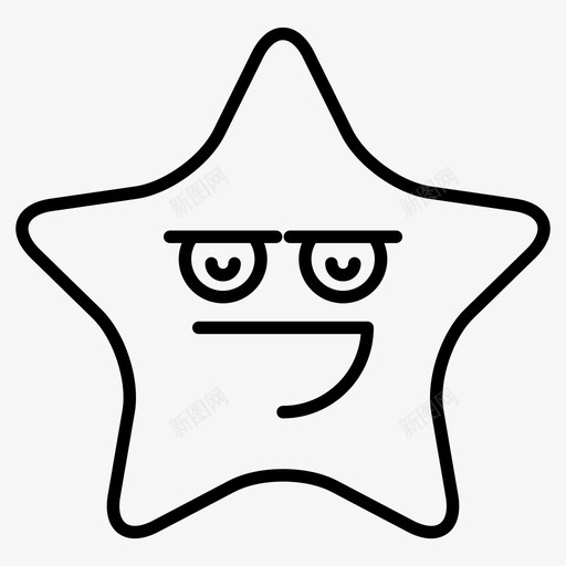 明星表情情绪图标svg_新图网 https://ixintu.com 微笑 情绪 明星 明星表情线 表情
