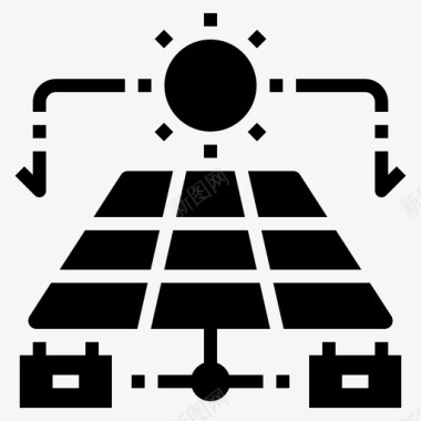 太阳能自然电力技术图标图标