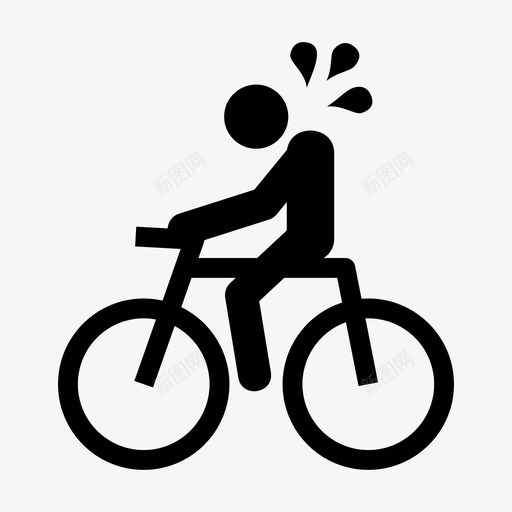 骑自行车健身健康图标svg_新图网 https://ixintu.com 体育活动 健康 健身 生活方式 骑自行车 骑行